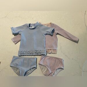 2x. 2T Ruffle Butts swim suits GUC